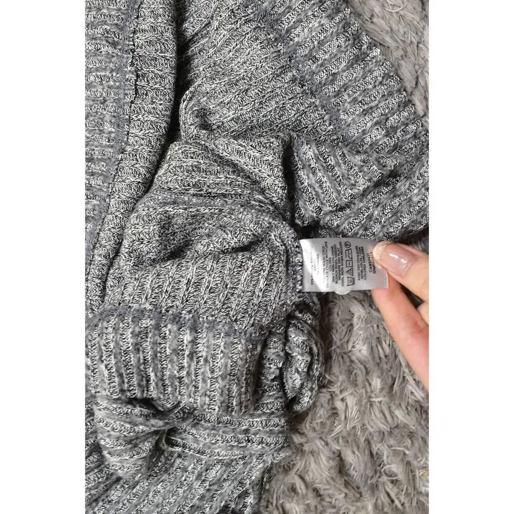 Loft Gray Solid Turtleneck Pullover Sweater Size 14 Rayon Blend Long Sleeve